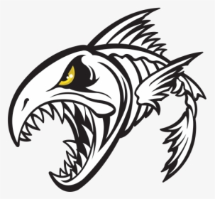 Fish Bone Skeleton Skull - Fish Black Skull Png, Transparent Png, Transparent PNG