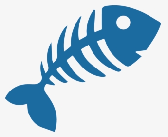 Blue Fish Bone Icons, HD Png Download, Transparent PNG