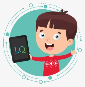 Boy Using Logiqids - Niño Con Tablet, HD Png Download, Transparent PNG