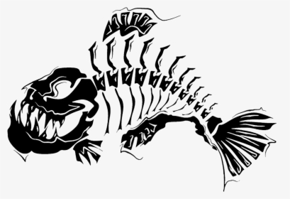 Fish Skeleton Png - Skeleton Fish Tattoo Designs, Transparent Png, Transparent PNG