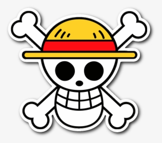 Straw Hat Pirates Luffy Symbol Sticker - Logo One Piece Png, Transparent Png, Transparent PNG
