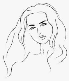Woman Face Drawing Png, Transparent Png, Transparent PNG