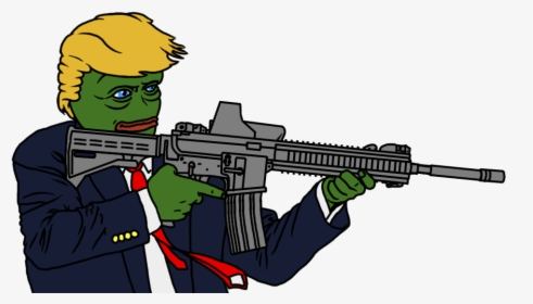 Trump Pepe With Gun, HD Png Download, Transparent PNG