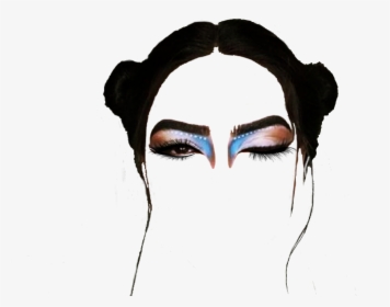 Ftestickers Wig Eyes Makeup Spacebuns Render Freetoedit - Eye Makeup Clipart Transparent, HD Png Download, Transparent PNG
