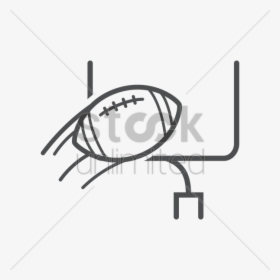 American Football And Goal Post Vector Image - Illustration, HD Png Download, Transparent PNG