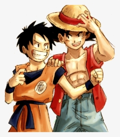 Goku And Luffy - Luffy And Goku, HD Png Download, Transparent PNG