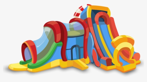 Transparent Bouncy Castle Png - Inflatable Waterslide Clip Art, Png Download, Transparent PNG