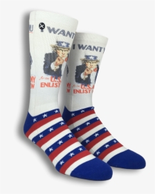 Uncle Sam Army Printed Socks By Odd Sox   Class - Want You, HD Png Download, Transparent PNG