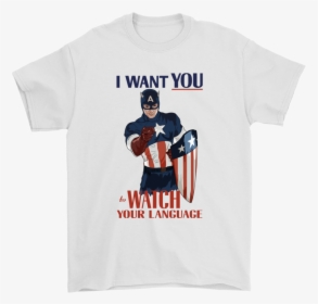 I Want You Watch Your Language Uncle Sam Poster Style - Watch Your Language T Shirt, HD Png Download, Transparent PNG