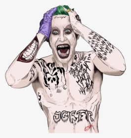 Suicide Squad Joker - Suicide Squad Joker Drawing, HD Png Download, Transparent PNG