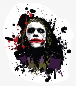 Heath Ledger Joker Art Png - Heath Ledger Joker Png, Transparent Png, Transparent PNG