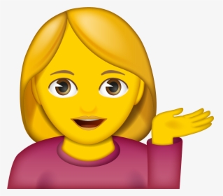 Emoji Woman Tipping Hand Png, Transparent Png, Transparent PNG