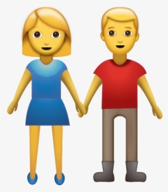 Download Man And Woman Holding Hands Iphone Emoji Icon - Holding Hands Emoji Png, Transparent Png, Transparent PNG