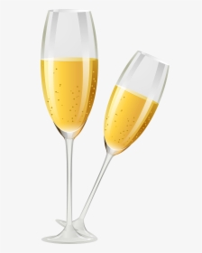 Banner Black And White Gold Champagne Glass Clipart - Champagne Stemware, HD Png Download, Transparent PNG