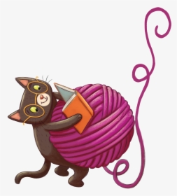 Cat With Yarn Png - Cat With Toy Clipart Png, Transparent Png, Transparent PNG