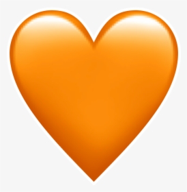 Orange Love Heart Emoji, HD Png Download, Transparent PNG