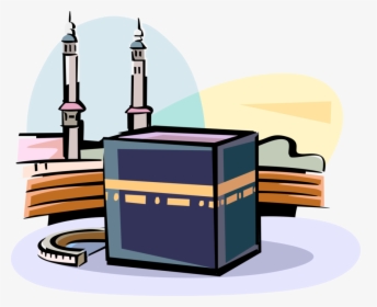 Vector Illustration Of Grand Kaaba Islam Sacred Mosque, - Kaaba Clipart, HD Png Download, Transparent PNG