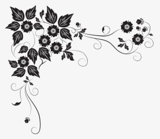 page corner borders black and white clipart