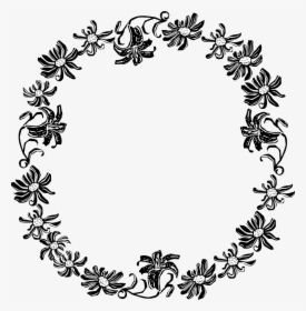 Awesome Black And White Flowers Tumblr Download Free - Border Floral Clipart Black And White, HD Png Download, Transparent PNG