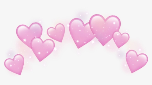 #emoji #emojis #sticker #stickers #alien #reupload - Cute Pink Heart Crown, HD Png Download, Transparent PNG
