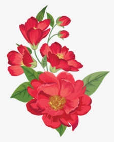 #red #bloom #frame #flower #border #flowers #white - Watercolor Red Flowers Png, Transparent Png, Transparent PNG