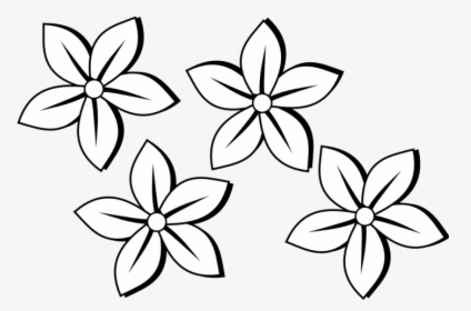 Permalink To 90 Ideas Flower Clip Art Black And White - Easy Small Flower Drawings, HD Png Download, Transparent PNG