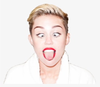 Surprised - Miley Cyrus Tongue Wrecking Ball, HD Png Download, Transparent PNG