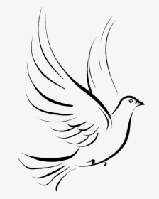 Columbidae Funeral Symbols As Drawing Doves Clipart - Holy Spirit Clipart Doves, HD Png Download, Transparent PNG