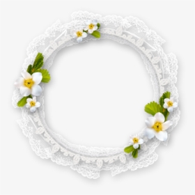 #mq #white #circle #flowers #frame #frames #border - White Flower Frame Png, Transparent Png, Transparent PNG