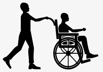 Standing,human Behavior,silhouette - Person In Wheelchair Clipart, HD Png Download, Transparent PNG