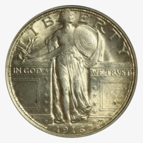 1916 Standing Liberty Quarter Obverse 1 - Quarter Without George Washington, HD Png Download, Transparent PNG
