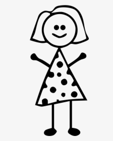 Stick Figure Family Of Four - Stick Figure Mom Clipart, HD Png Download, Transparent PNG