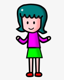 Cartoon Girl Clipart Girl Png - Simple Cartoon Girl Characters, Transparent Png, Transparent PNG