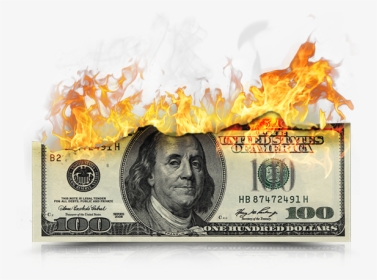 Burning Money Png - 100 Dollar Bill, Transparent Png, Transparent PNG