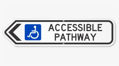 Accessible Pathway Handicapped Access Sign - Sign, HD Png Download, Transparent PNG