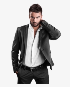 Stopandgrow Haarausfall Mann Key Image - Male Black And White Portrait Studio, HD Png Download, Transparent PNG