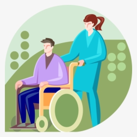 Physically Disabled Man In Image Illustration Of - Care Of The Disabled Clipart, HD Png Download, Transparent PNG