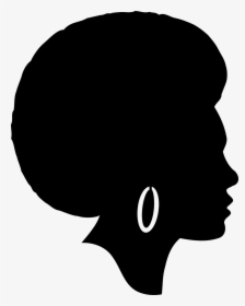 Black Man Afro Silhouette, HD Png Download, Transparent PNG