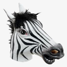 Transparent Horse Head Mask Png - Rubber Zebra Mask, Png Download, Transparent PNG