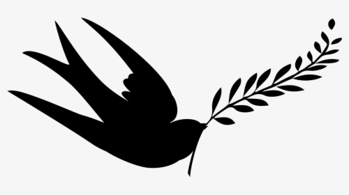 Peace Dove Clipart Leaf Clip Art - Peace Dove Silhouette Png, Transparent Png, Transparent PNG