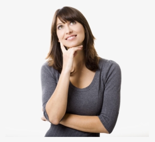 Thinking Woman Download Transparent Png Image - Woman Thinking Png, Png Download, Transparent PNG