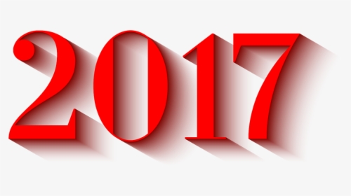 Year, 2017, Red, New Year S Eve, Figures, Graphics - Ano De 2017, HD Png Download, Transparent PNG