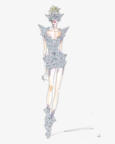 Lady Gaga Fashion Sketch, HD Png Download, Transparent PNG
