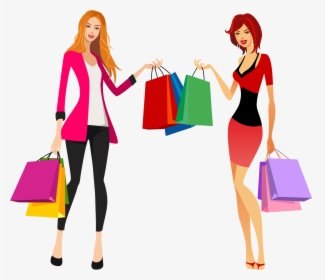 Shopping Fashion Clip Art - Fashion Shopping Girl Vector, HD Png Download, Transparent PNG