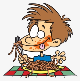 Eating Hd Fat People Pizza Cartoon Spaghetti Clipart - Eating Spaghetti Clipart, HD Png Download, Transparent PNG