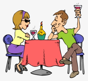 Eating Dinner Clipart - Dinner For Two Cartoon, HD Png Download, Transparent PNG