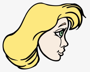 Transparent Girl Face Png - Face Side Profile Cartoon, Png Download, Transparent PNG