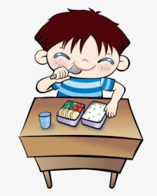 Student Eating Lunch C - Eat Lunch Clipart, HD Png Download, Transparent PNG
