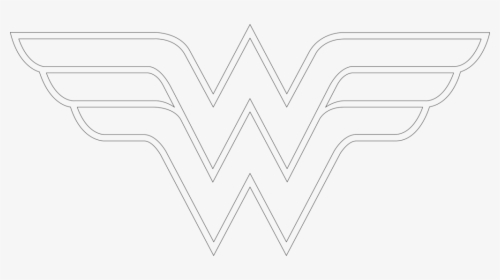 How To Draw Wonder Woman Logo Outline Artsy Wonder - Line Art, HD Png Download, Transparent PNG