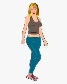Yoga-pant - Standing Woman Clipart, HD Png Download, Transparent PNG